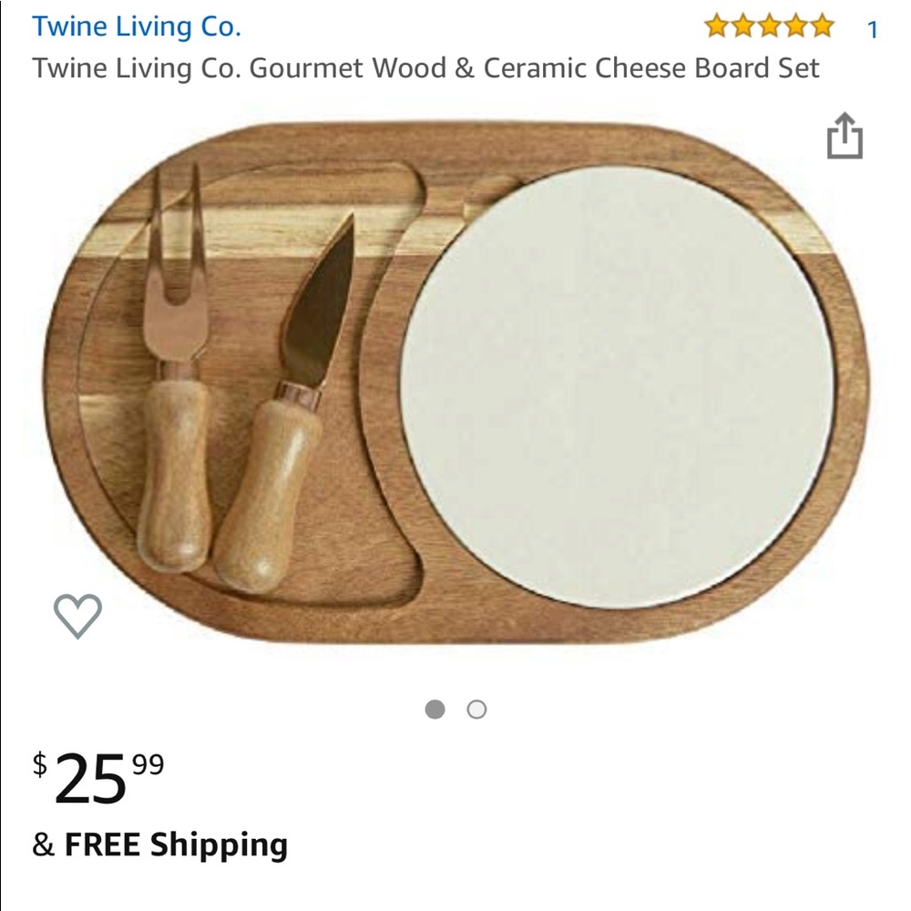Wood cheese 🧀 board set (used)